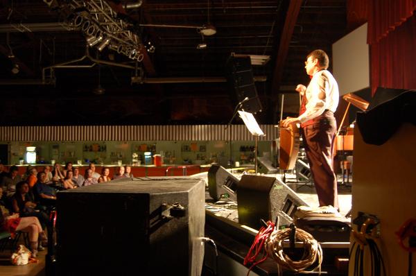 Thereminist, Thomas Grillo performing at Ethermusic 2008, a Moog Music event, in Asheville, NC.